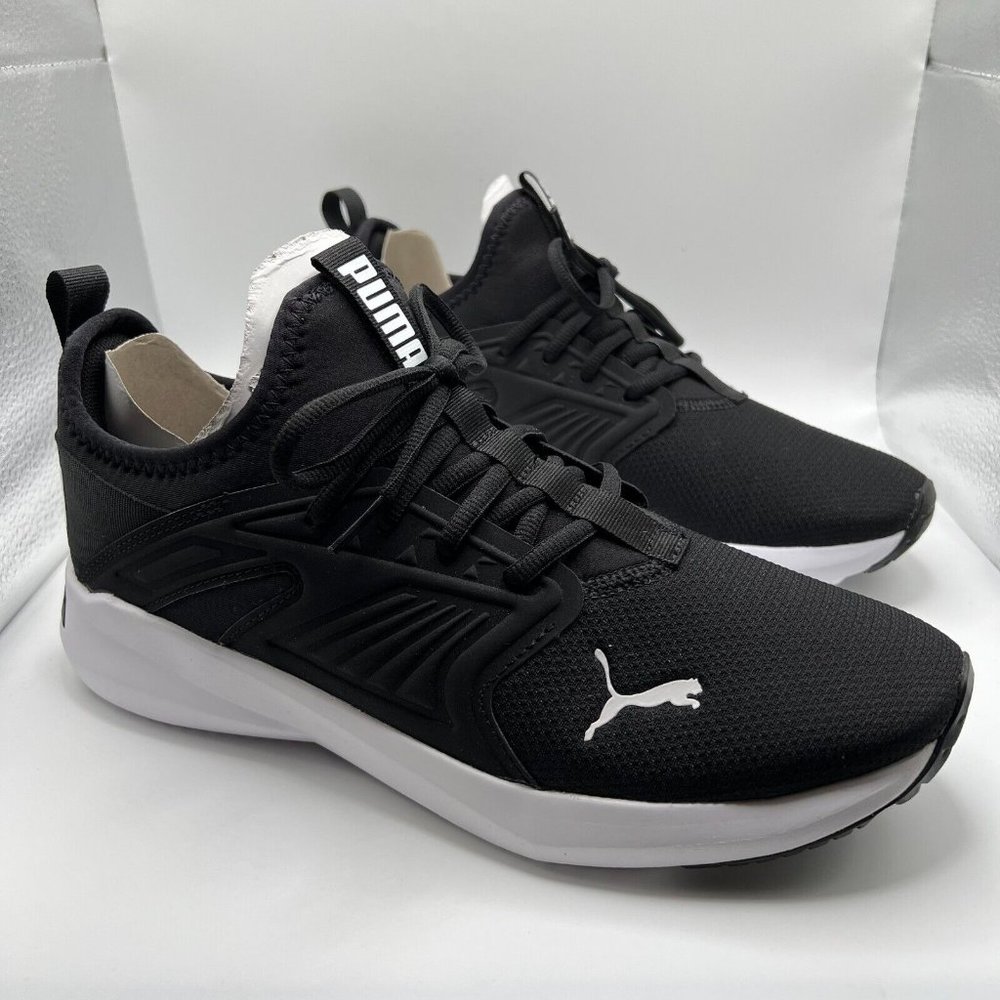 Puma Softride Fly Black White Men Size 9 Running Sports Shoes Sneakers 376164-01